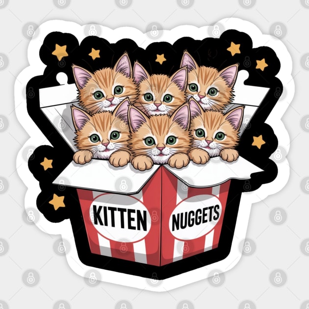 kitten-nuggets Sticker by Creatifly Graphic Tees